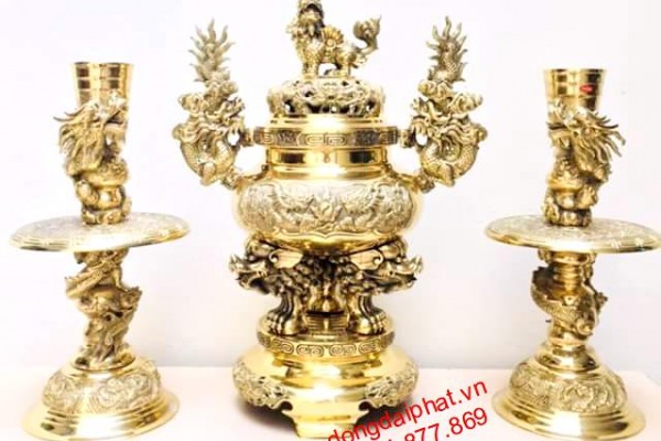 Bộ lư đồng ngũ sự 4D của đại phát